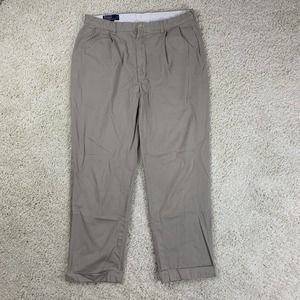 Polo Ralph Lauren Pleated Beige Andrew Dress Pants Mens Size 36x30